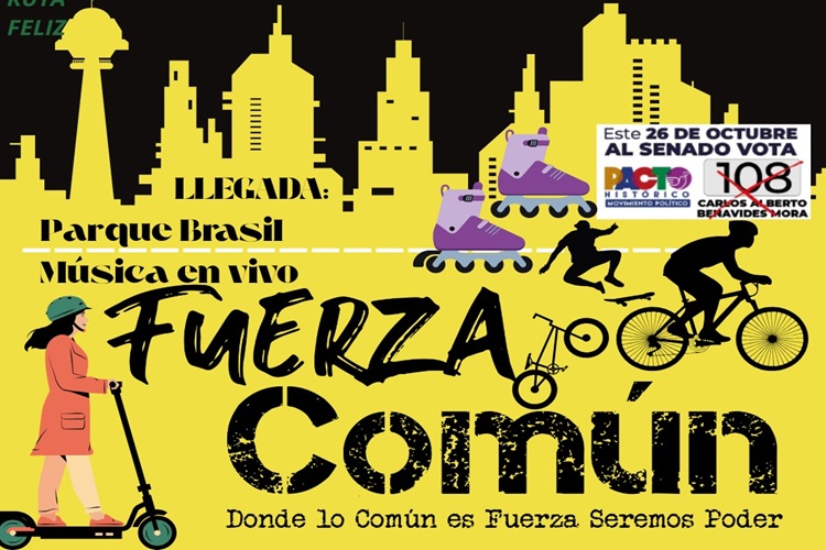Fuerza Común invita a la Ruta por la vida este viernes en Bogotá