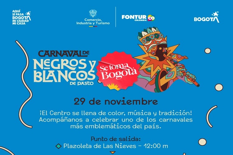 Carnaval de Negros y Blancos llega este 29 de noviembre a Bogotá_