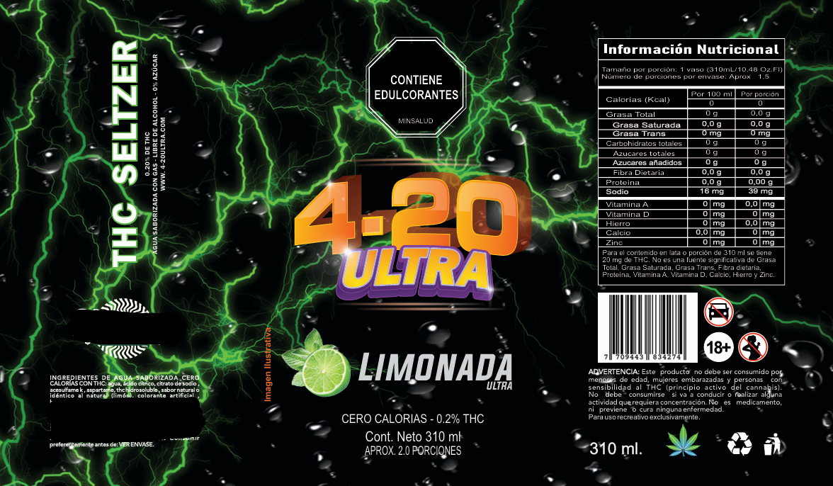 SanAua presenta 420 Ultra, primera bebida refrescante con THC en Colombia-