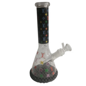 Bong para uso con hielo vidrio grueso estampado LV