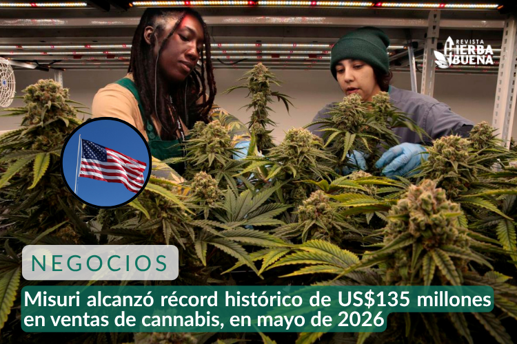 Misuri alcanzó récord histórico de US$135 millones en ventas de cannabis, en mayo de 2026