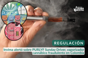 Invima alertó sobre PURLYF Sunday Driver, vaporizador cannábico fraudulento en Colombia