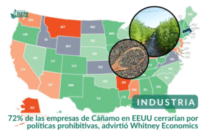 72% de las empresas de Cáñamo en EEUU cerrarían por políticas prohibitivas, advirtió Whitney Economics