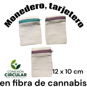 Monedero portadocumentos en cáñamo