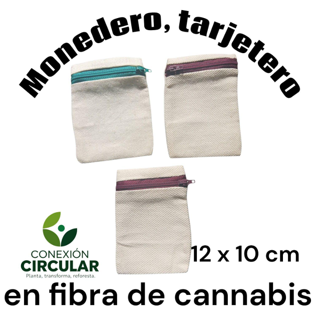 Monedero portadocumentos en cáñamo